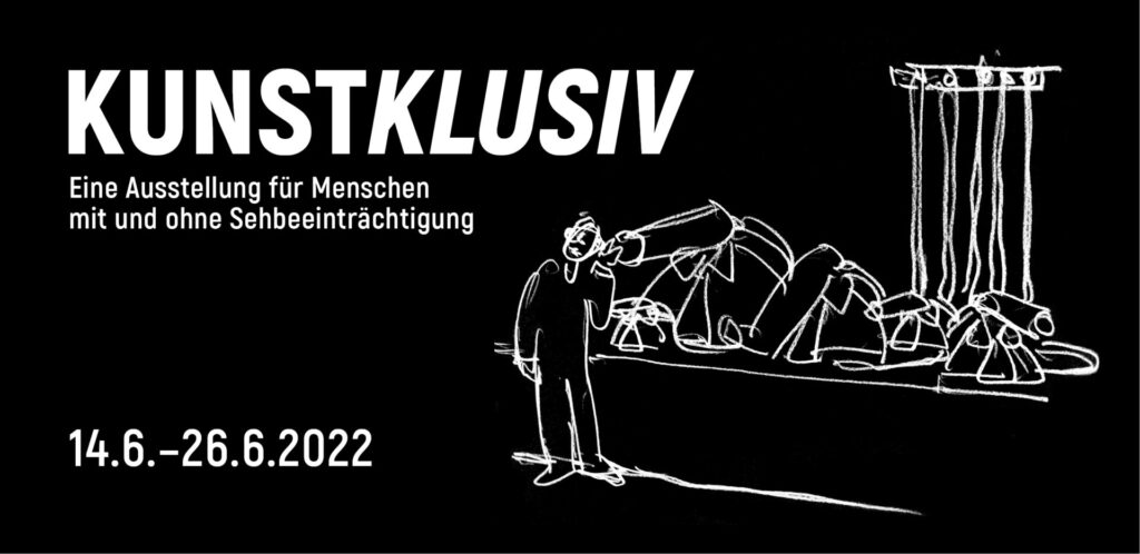 Flyer mit Termin für die Ausstellung Kunstklusiv